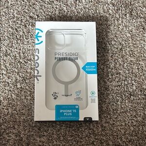 Speck Presidio Perfect-Clear Case for iPhone 15 Plus - Transparent